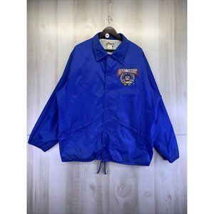 Vintage 1998 50th Anniversary Nascar Mens Bule Snap Front Jacket Size XL-8069